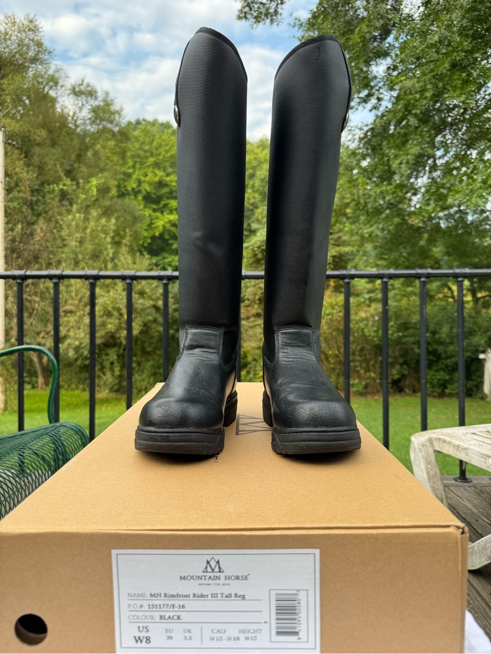 Mountain Horse Black Tall Riding Boots for Women size 39/8.5